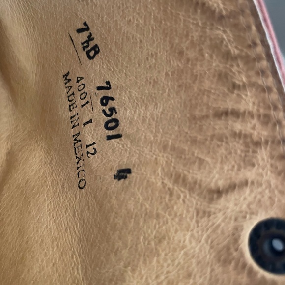 Frye Brown Leather Boots, cowboy style, zip and snap closure, size 7. - Picture 6 of 7